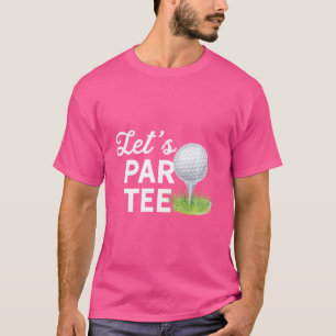 Camiseta Bola De Golfe Do Par De vamos Com Golfe De Clube D