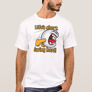 Camiseta Bola de golfe engraçada dura dos desenhos animado