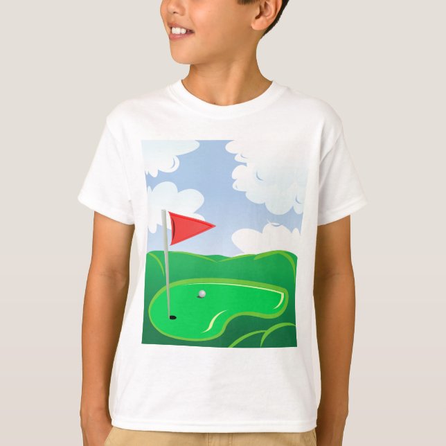 Camiseta Bola de Golfe no Tee com Taco de Driver (Frente)