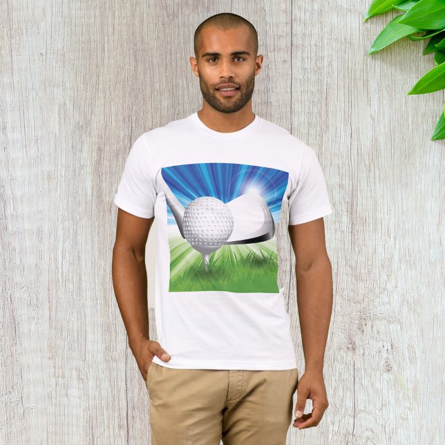 Camiseta Bola de Golfe no Tee com Taco de Driver (Criador carregado)