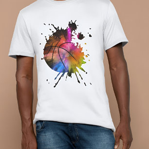 Camiseta bola de grafite de basquete Silhout