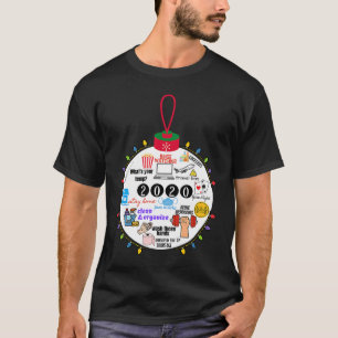 Camiseta Bola de Natal 2020 Quarentena Social Distância Qua