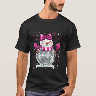Camiseta Bola de Natal Bola de Snowman Cute - Arco Wom