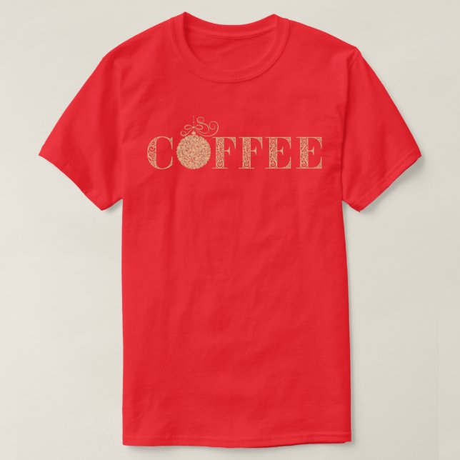 Camiseta Bola de Natal do Café (Frente do Design)