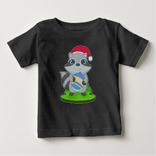 Camiseta Bola de Natal Racoon