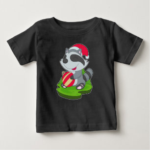 Camiseta Bola de Natal Racoon