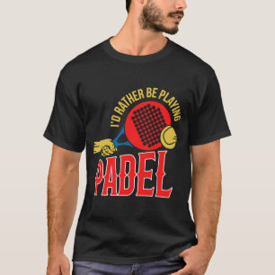 Camiseta Bola de Padel Jogando Esporte Padel Jogador de Pad
