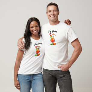 Camiseta Bola de Pickleball Jantar Furacão Tropical Coctail