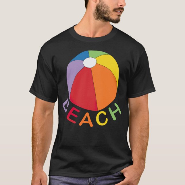 Camiseta Bola de praia, férias no mar da baía (Frente)
