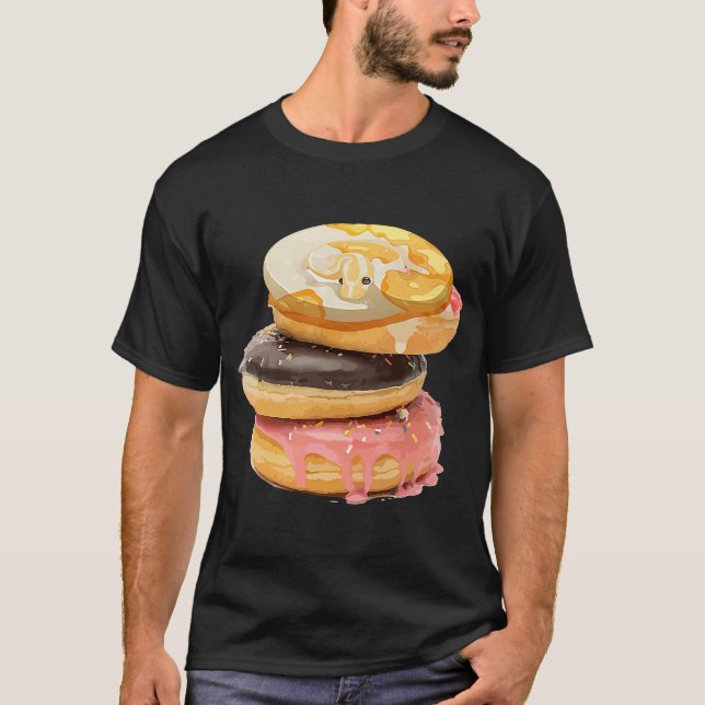 Camiseta Bola de Rosquinha legal Python Reptile Doughnut (Frente)