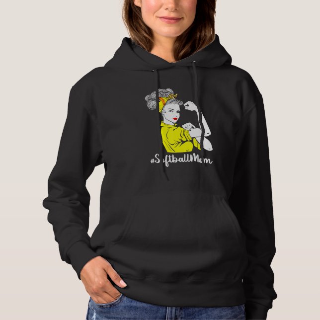 Camiseta Bola De Softball Mãe Vida Com Leopardo E Mensagem (Frente)
