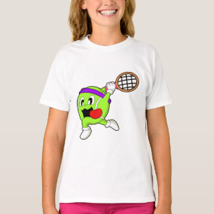Camiseta bola de tênis com suporte de Tênis