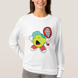 Camiseta bola de tênis com suporte de Tênis