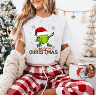 Camiseta Bola de Tênis de Natal Engraçado