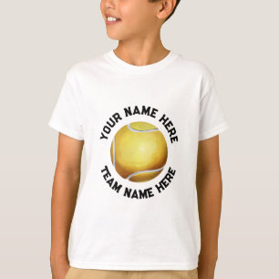 Camiseta Bola de Tênis de Tendência Adicionar Seu Nome Pers
