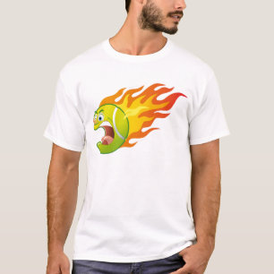 Camiseta Bola de tênis flamejante