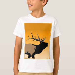 Camiseta Bola de Touro de Bugling na Arte Solitária Origina