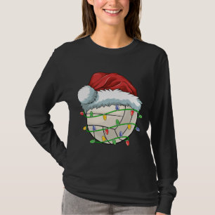 Camiseta Bola de Voleibol de Natal Santa Hemorragia Ligeira