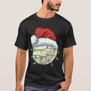 Camiseta Bola de Voleibol de Natal Santa Hemorragia Ligeira