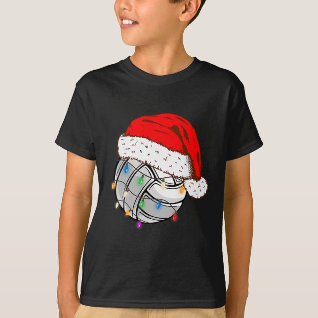 Camiseta Bola de Voleibol Santa Hat Esportes Engraçados Xm (Frente)