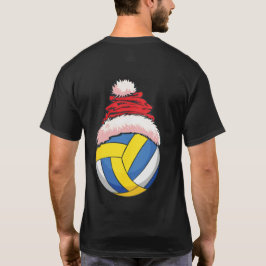 Camiseta Bola de Voleibol Santa Hat Esportes Engraçados Xm