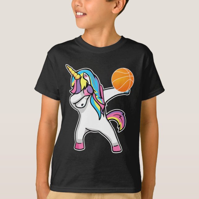 Camiseta Bola Divertida do Jogador de Basquete Dabbing Unic (Frente)