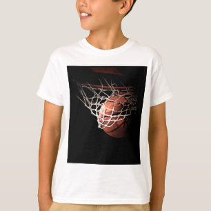 Camiseta Bola do basquetebol na ação