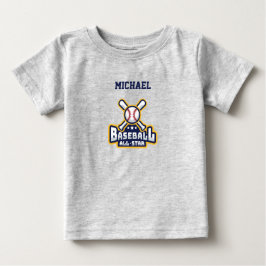 Camiseta Bola e Taco de Beisebol Personalizados para Estrel