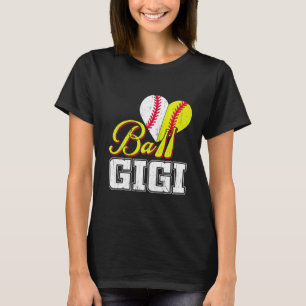 Camiseta Bola Engraçada Gigi Softball Beisebol Mulheres En