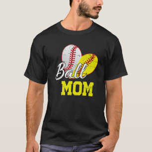 Camiseta Bola Engraçada Mamãe Softball Beisebol Presente 