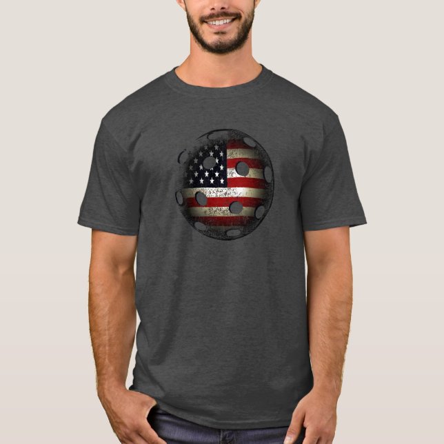 Camiseta Bola EUA da salmoura da bandeira americana (Frente)