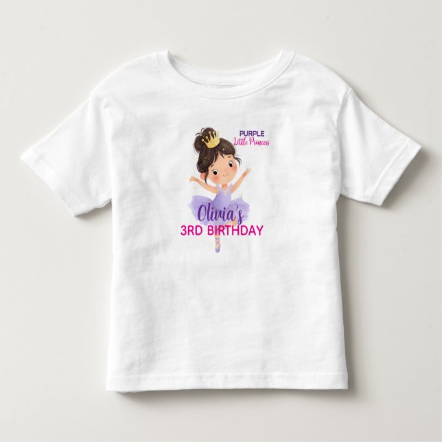 Camiseta Bola Pequena Princesa Roxa  (Frente)