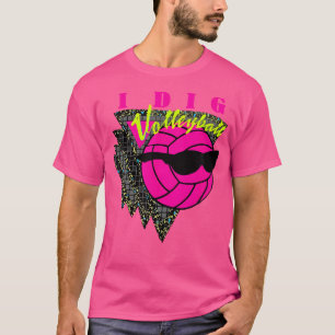Camiseta Bola Rosa Quente de Voleibol anos 80 I