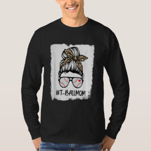Camiseta Bola Sangrenta Mãe Vida Leopardo Mensagem Mãe da M