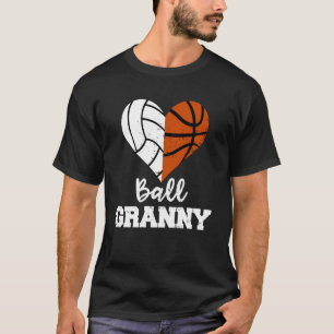 Camiseta Bola Vovó Coração Engraçado Volei Basquete Avó