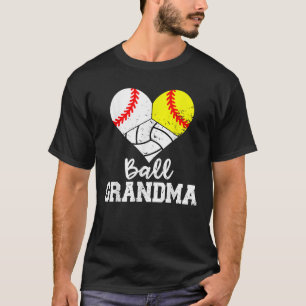 Camiseta Bola vovó Engraçada Baseball Softball Voleibol T