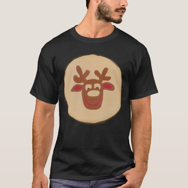 Camiseta Bolachas para o Açúcar de Reindeer de Natal (Frente)