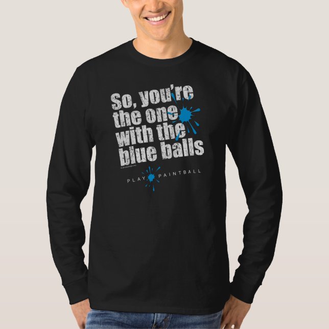 Camiseta Bolas Azuis de Paintball (Frente)