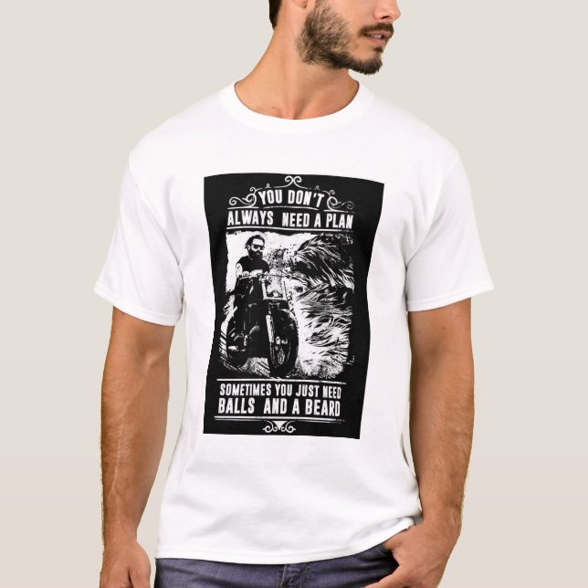 Camiseta Bolas brancas e uma Teia Gráfica de Moto-Boca (Frente)