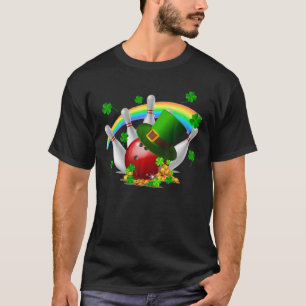 Camiseta Bolas de boliche engraçadas Shamrock Leprechaun Ru