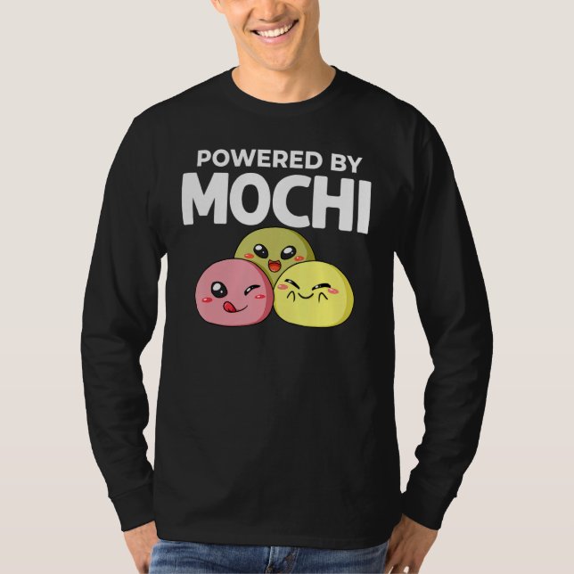 Camiseta Bolas de Bolo de Arroz do Sorvete Mochi (Frente)