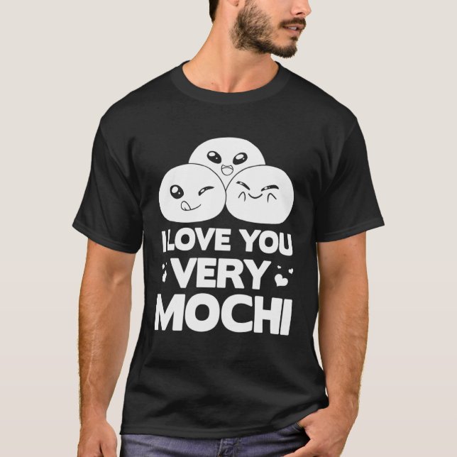 Camiseta Bolas de Bolo de Arroz do Sorvete Mochi (Frente)