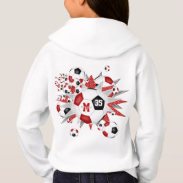 Camiseta bolas de futebol do sexo feminino estrelas vermelh