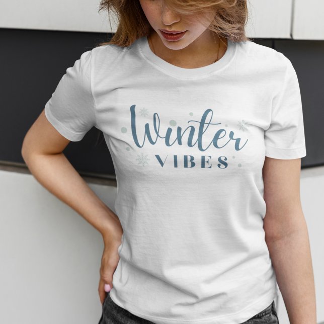 Camiseta Bolas de neve e flocos de neve do inverno (Criador carregado)