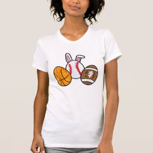 Camiseta Bolas de Páscoa Basquete Beisebol Futebol Meninos 