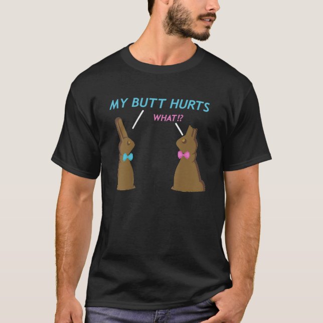 Camiseta Bolas de Páscoa de chocolate Meninas Meu Bumbum (Frente)