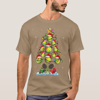 Camiseta Bolas de Tênis como Árvore de Natal Correspondente