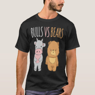 Camiseta Bolas e Ursos Cortos Forex Cripto-Comerciantes