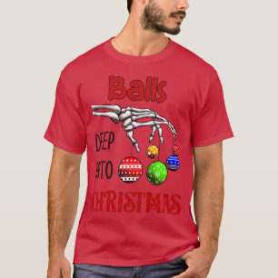 Camiseta Bolas no fundo do Natal
