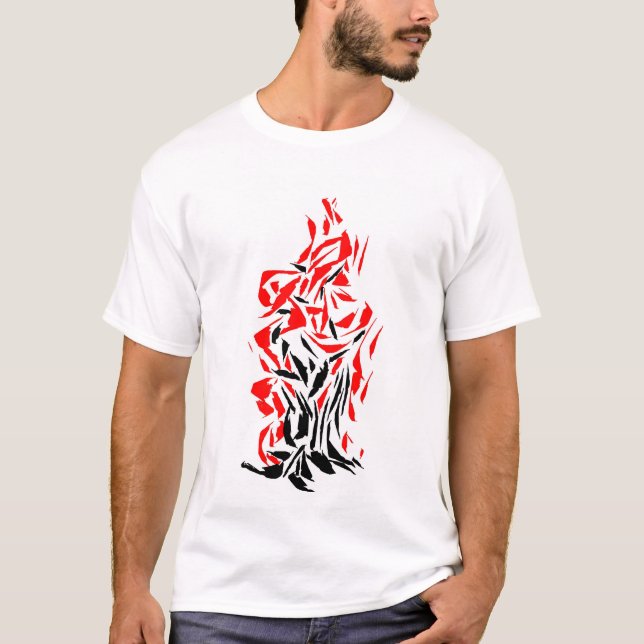 Camiseta Bold Abstract Flame Art Tee (Frente)